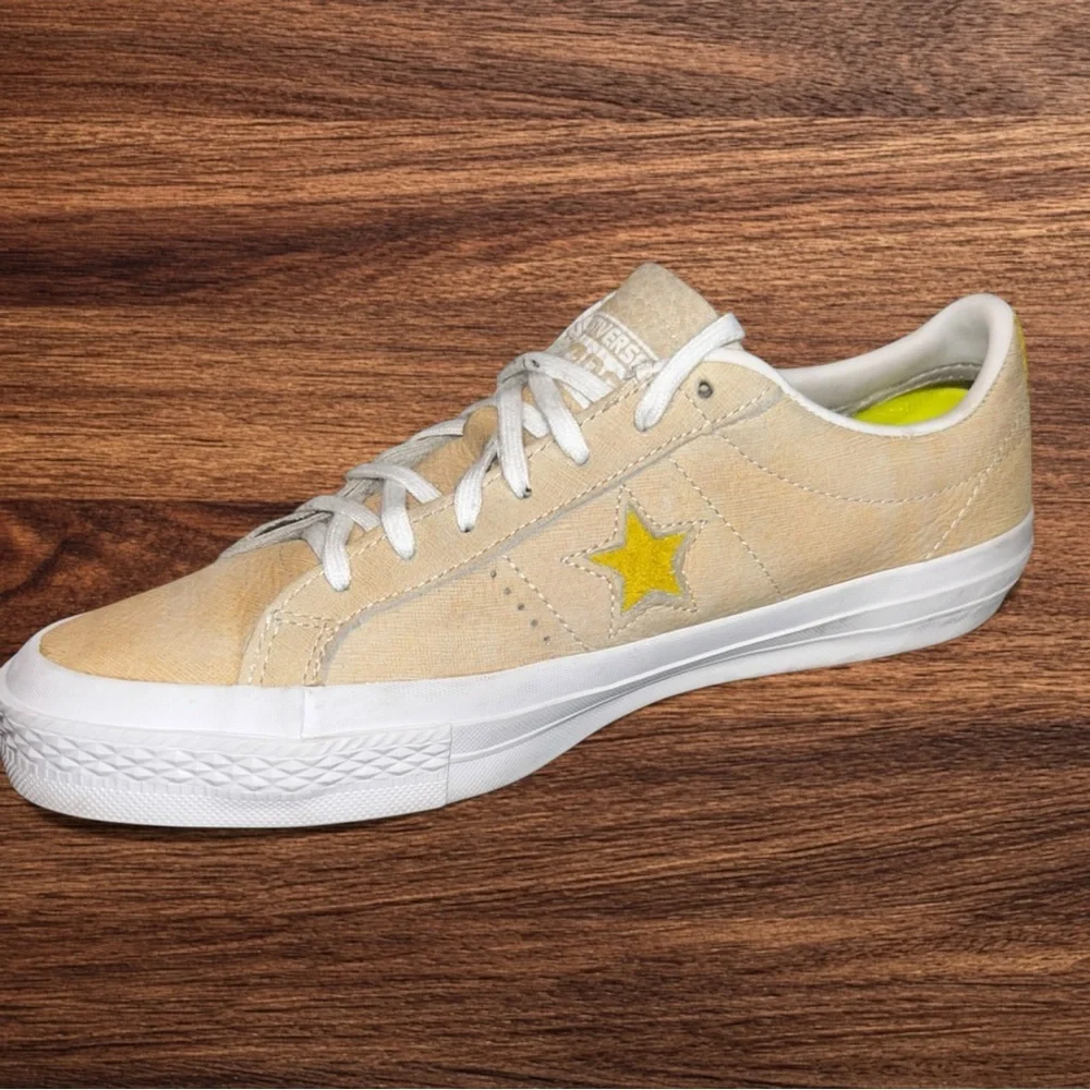Converse One Star Ox Shoes Leather Bitter Lemon/White (153994C) Men’s 8.5 - Picture 5 of 11
